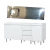Combo Bajo Mesada 1,60m + Mesada Acero Inox Premium Perfil J