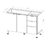 Bajo Mesada 1,20 Mueble Cocina Melamina 18mm Premium - El Foco