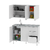 Alacena 1,20 Mueble Cocina Melamina 18mm Premium Aluminio - tienda online