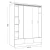 Placard Ropero 170x190 3 Puertas Corredizas 3 Cajones Tana Plus - El Foco