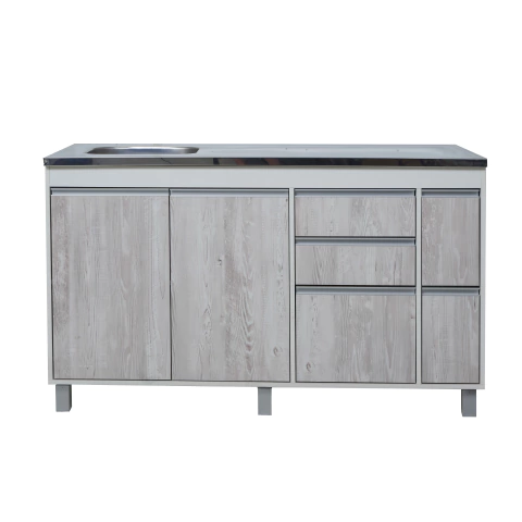 Bajo Mesada 1,40 X 0,58 Premium Línea Sorrento con cajón especiero