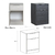 Mesa De Luz Murano 1 Cajón + Puerta Con Tiradores Metalicos Murano