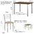 Juego De Comedor Combo Mesa 110x80 Y 4 Sillas Caño Tapizadas - comprar online