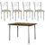 Juego De Comedor Combo Mesa 110x80 Y 4 Sillas Caño Tapizadas