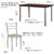 Juego De Comedor Combo Mesa 140x80 Y 6 Sillas Caño Tapizadas - comprar online