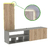 Mueble Rack Flotante Tv Lcd 1,80 Con Luz Led Y Cargador Usb Fiplasto TV8020 - comprar online