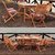Juego de Mesa con 8 sillas: Mesa Extensible 1,50m a 2,20m + 8 sillas Amancay Plegables