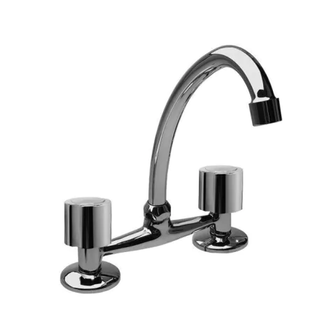 Grifería Bicomando De Cocina Hydros Viva Cromo