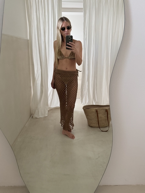 FALDA MALLORCA mocha mousse - comprar online