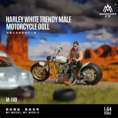 MoreArt 1:64 Harley Davidson White - comprar online