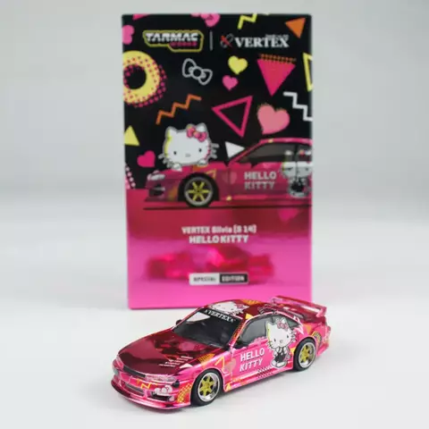 Tarmac 1:64 Vertex Silvia S14 Hello Kitty (APA 2025 Exclusive) - comprar online