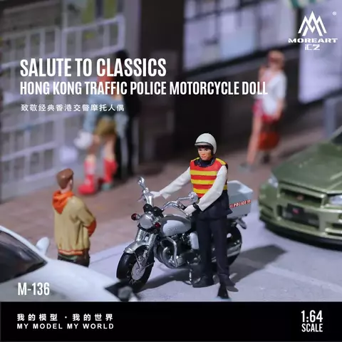 Moreart 1:64 Hong Kong Police C/Figura e Moto - comprar online