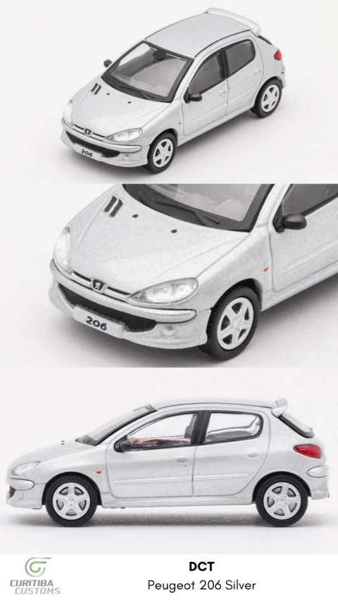 Shadow 1:64 Peugeot 206 Prata