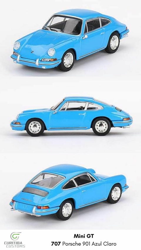 Mini GT 1:64 #707 Porsche 901 Azul