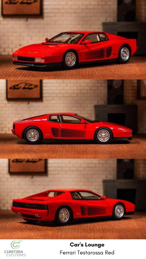 Cars Lounge 1:64 Ferrari Testarossa Rosso Corsa - comprar online