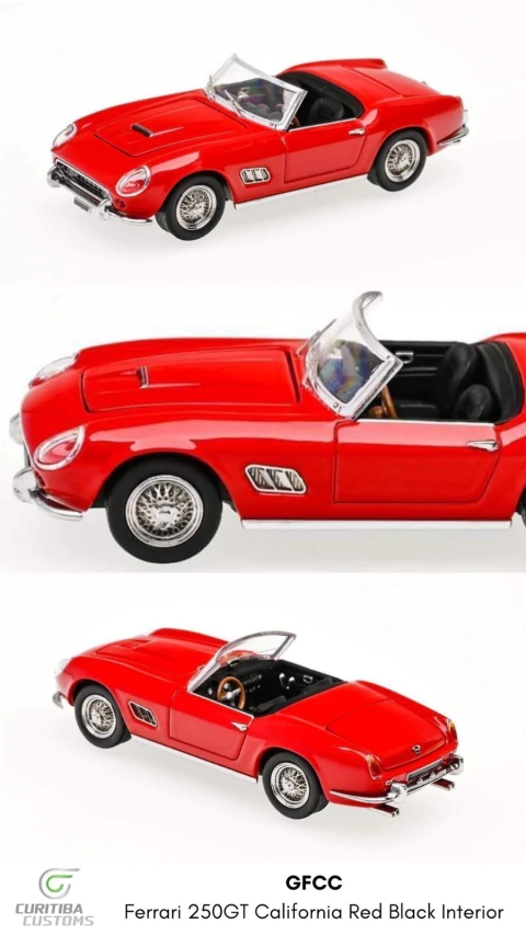 GFCC 1:64 Ferrari 250 California SWB 1960 Vermelha Interna Preta