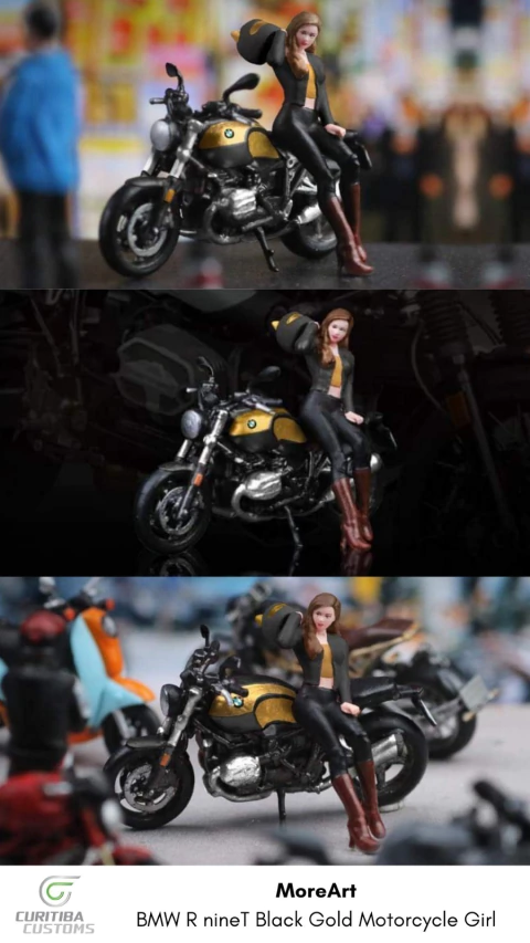 Moreart 1:64 BMW R Ninte T Gold C/Figura - comprar online