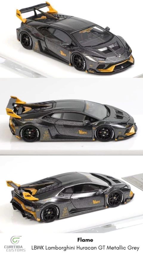 Flame 1:64 Lamborghini Huracan LBWK Cinza - comprar online