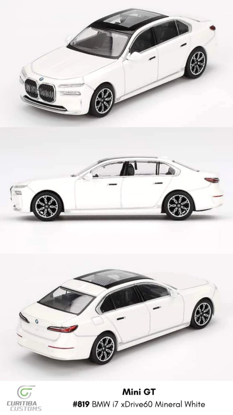 Mini GT 1:64 #819 BMW i7 Mineral White - comprar online