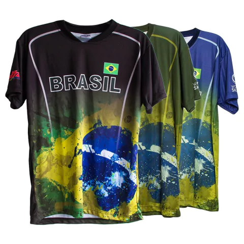 Camiseta atleta Slalom Freestyle - Modelo Brasil