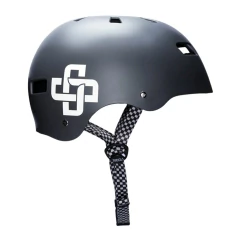 Capacete Niggli cinza fosco com design moderno e logotipo na lateral.