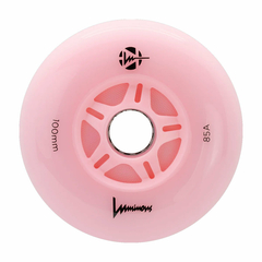 Roda LED Luminous 100mm Flamingo - (Unidade)
