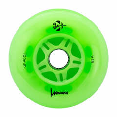 Roda LED Luminous 100mm Green Apple Glow - (Unidade)