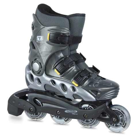 Patins Inline Recreação Traxart Spectro Cinza rodas 72mm abec 5