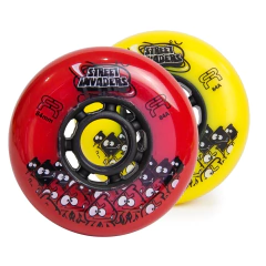 Rodas Para Patins Inline Profissional modelo FR Skates Street Invaders 84mm 84A