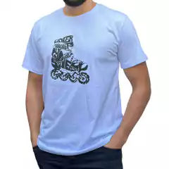 Camiseta FR Patins Word Branca