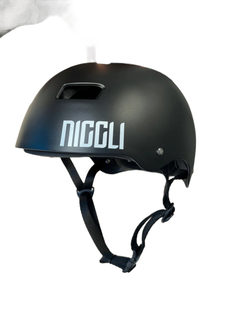 CAPACETE NIGGLI PRO FOSCO PRETO - FITA PRETA