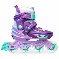 Patins Infantil Ajustável X-LIGHT Roxo Rodas LED - comprar online