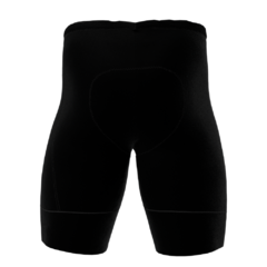 CALZA CICLISMO COACH CORTA NEGRA LISA CON BADANA NORMAL - comprar online
