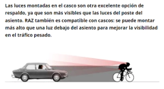 Luz trasera Shanrem Raz pro para bicicleta y casco inteligente (sincroniz ciclocomp, fx salto, frenado, grupal, etc) - tienda online