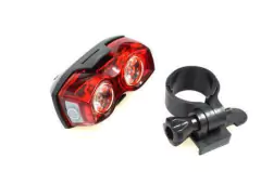 Baliza luz trasera 4SPTS roja potente para bicicleta con soporte al portasilla - tienda online