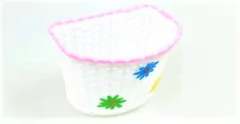 Canasto Delantero plastico flores moño Bicicleta R12/16
