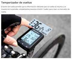 Computadora GPS Shanren Miles BC40 (ant+, potencia estimada, sincroniz luz, etc) - tienda online