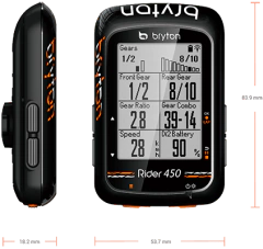 Computadora Bryton Rider 450E 78 funciones Gps GLONASS/BDS/GALILEO en internet