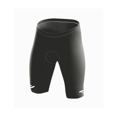 Calza Ciclismo Coach Corta Negra Lisa Con Badana Pro