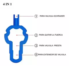 Herramienta Toopre para Obuses y Válvulas | FV/AV + Tubeless - Aluminio Compacto - tienda online