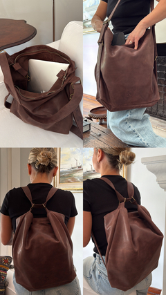 CARTERA MOCHILA CAOBA - comprar online