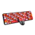 TECLADO + MOUSE INALAMBRICO T-WOLF TF350 FUCSIA/NARANJA - comprar online