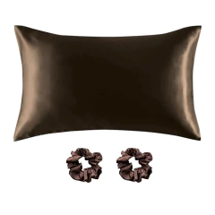 Kit Skincare Antifrizz Funda de almohada de saten + 2 scrunchies para el cabello - tienda online
