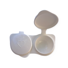 10 Estuches Para Lentes De Contacto Blanco tapa Flip Top en internet
