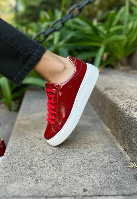 Zapatillas Cata Charol Cherry - comprar online