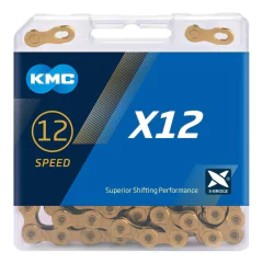 Cadena KMC X12 Gold Titanio