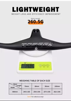 Forma con Stem Integrado Carbono TOSEEK TM100 - comprar online