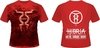CAMISETA HIBRIA - "HIBRIA & METAL MANIAC INSIDE" (inclui 2 adesivos promocionais da banda)