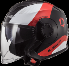 CASCO LS2 OF570 VERSO TECHNIC NEGRO/ROJO/BLANCO