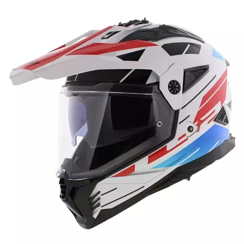 CASCO LS2 702 PIONEER NAMIB WHITE/BLUE/RED GLOSS - comprar online